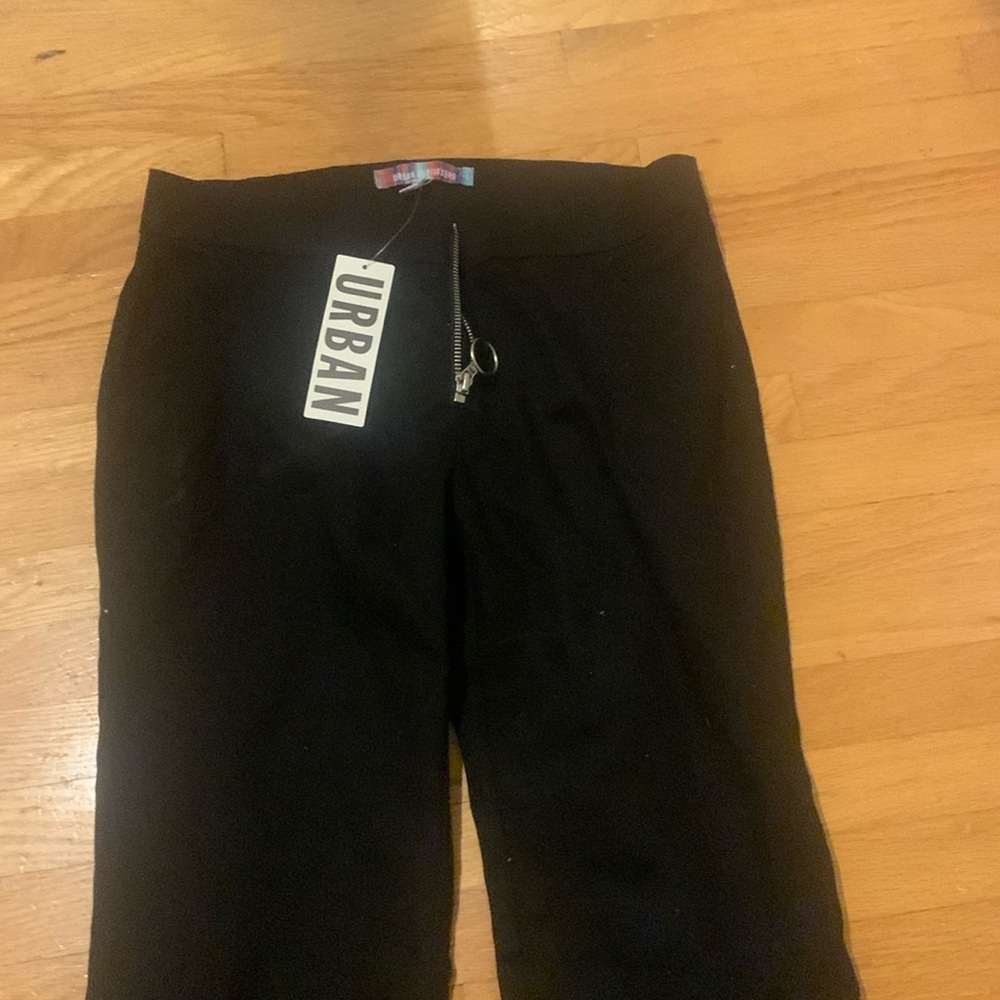 nwt urban outfitters black flare pants y2k